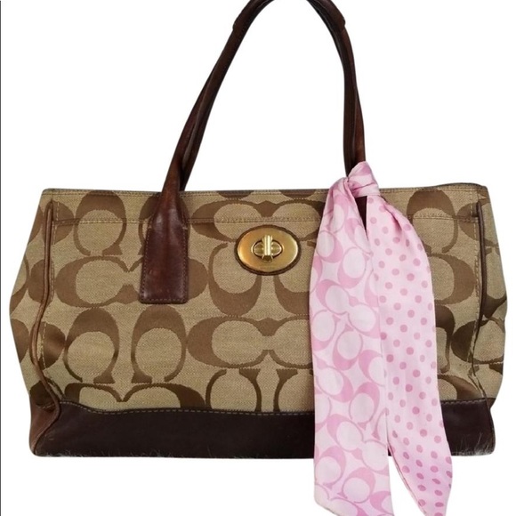 Coach Handbags - Authentic Classic Monogram Coach Purse with Scarf